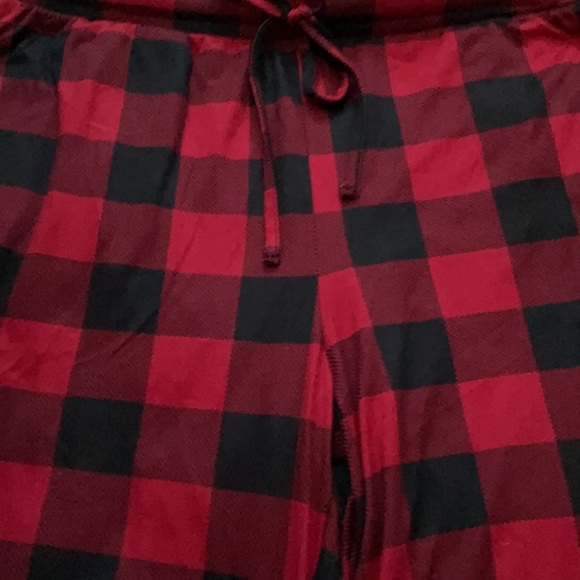 Rae Dunn Merry Red and Black Plaid Joggers Pants Sweats - Picture 4 of 5